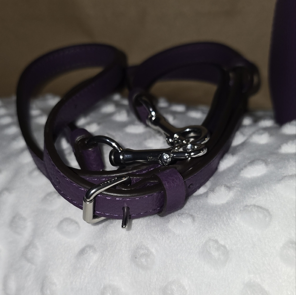 Coach Purple Leather Crossbody Bucket Bag - NWT - Picture 4 of 10